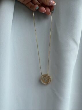 Gold A Pendant Necklace - Women Jewelry